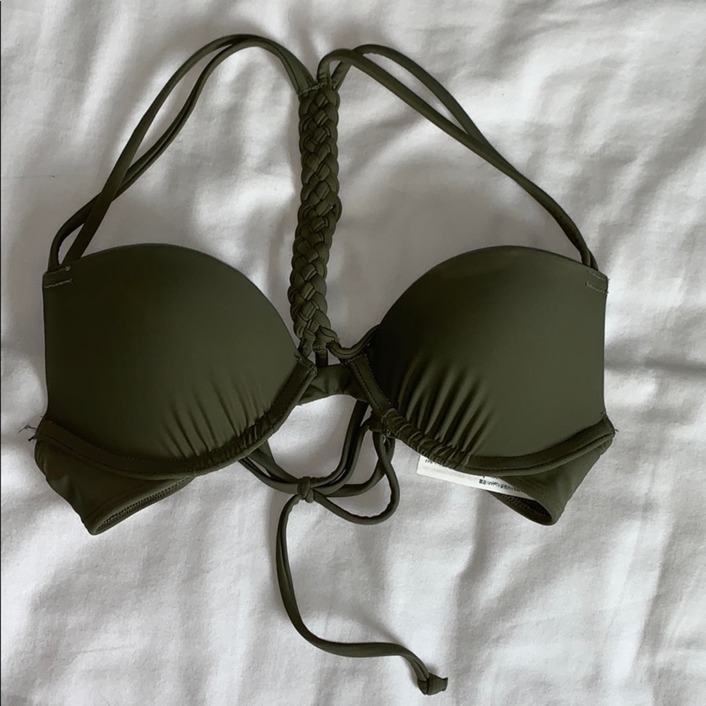 Green hollister bikini top